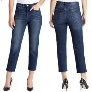 William Rast So Cheeky Straight Leg Jeans Dark Wash Denim Stretch Size 28 NWT